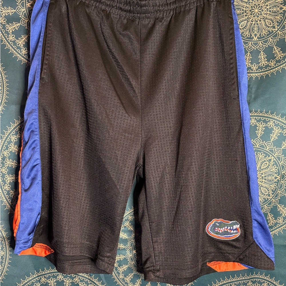 Florida Gators Colosseum Black and Blue Athletic‎ Shorts with Elastic Waistband
